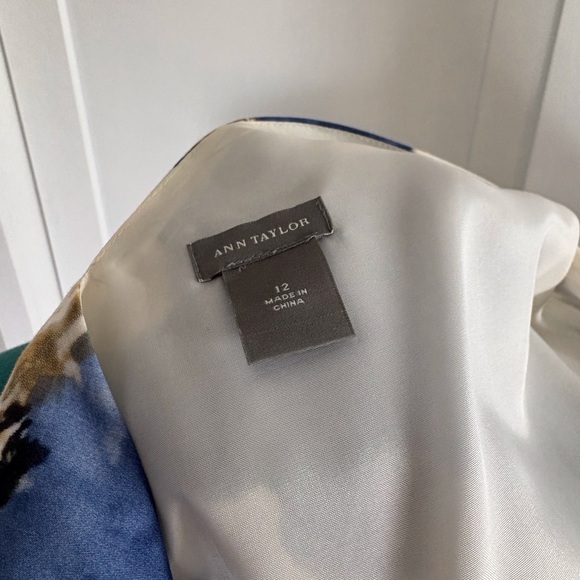 Ann Taylor Blue and Gold Floral Midi Dress - Picture 9 of 9